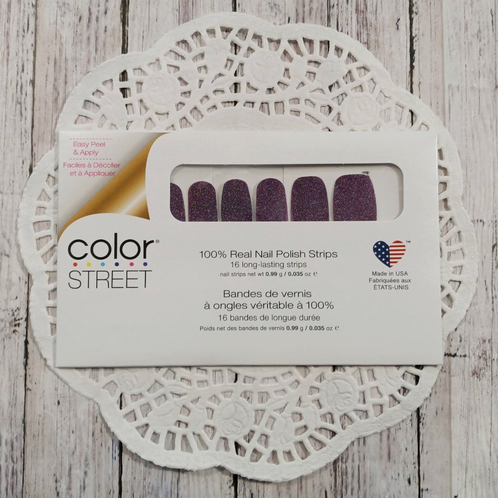 Color Street 100% Nail Polish Strips Night Terror Holographic Glitter RARE - Picture 4 of 7